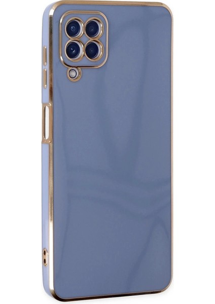 Samsung Galaxy A12 Kılıf Volet Silikon - Mavi