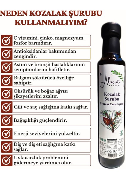 Servi Kozalak Şurubu 250 ml fiyatları