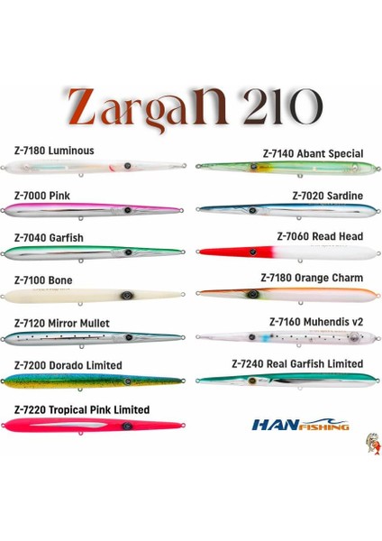 Zargan 21 cm 30 gr Su Üstü Maket Yem Z-7140 Abant Special