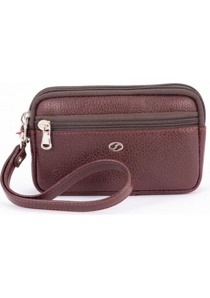 Bordo Hakiki Deri Çok Amaçlı Çanta ve Kemer, Şık ve Dayanıklı Tasarım