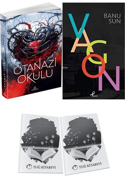 Vagon ve Ephesus Yayınları Ötanazi Okulu 4 Maral Atmaca 2li Set + Hediyeli