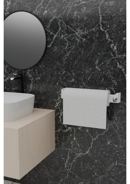 Kağıt Rulo Veya Havluluk, Peçetelik, Yapışkanlı Tasarım Banyo Askısı Beyaz modelleri