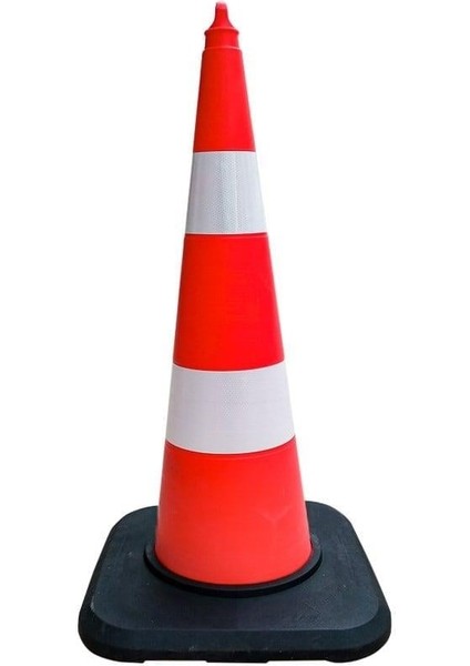 Tpe Trafik Konisi 90 cm Ağırlıklı Çift Reflektifli