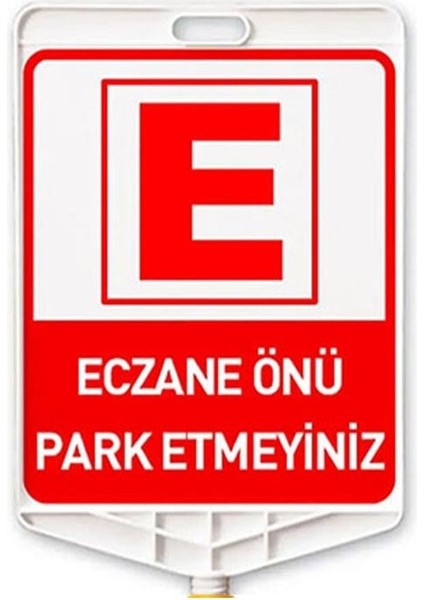 Eczane Önü Park Etmeyiniz Uyarı Levhalı Sarı Delinatör Seti fiyatları