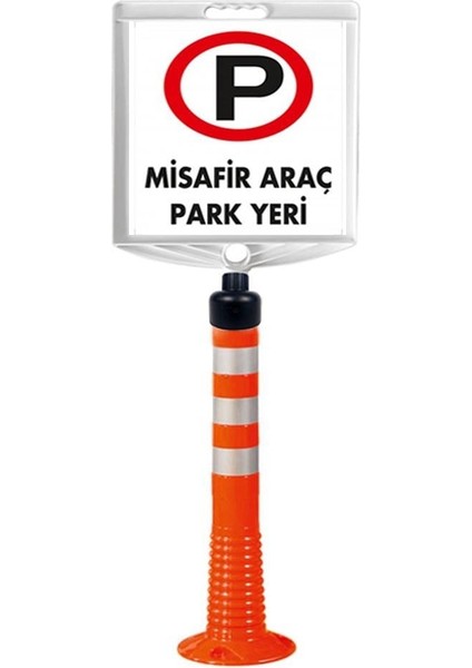 Misafir Araç Park Yeri Çift Taraf Baskı Delinatör Seti Siyah