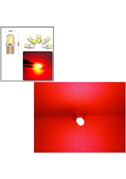 ( 5 x Adet ) 1 Set LED T10 Dipsiz Ampul 12V Sılıcon Canbus Smd LED Silika Red (Dipsiz Ampul Silikon LED Kırmızı) fiyatları