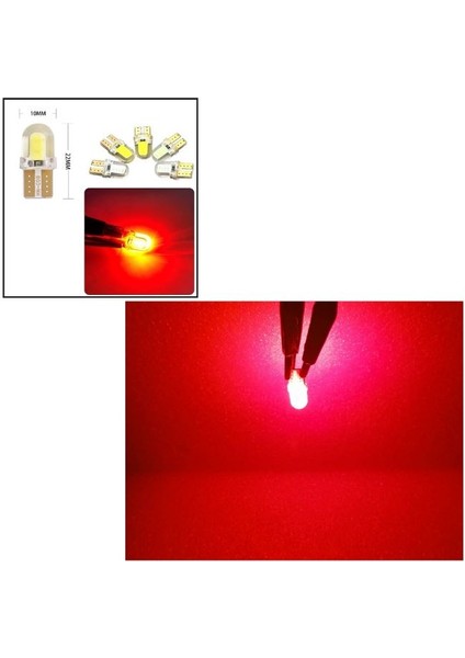 ( 5 x Adet ) 1 Set LED T10 Dipsiz Ampul 12V Sılıcon Canbus Smd LED Silika Red (Dipsiz Ampul Silikon LED Kırmızı) indirimleri