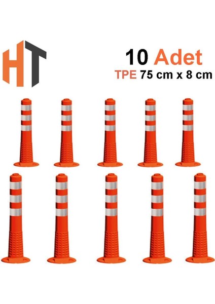 Delinatör Seti 75 x 8 cm Tpe - Soketli-10 Adet