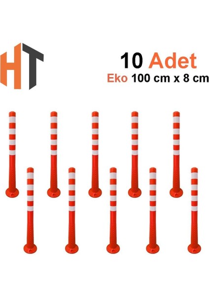 100 cm Eko, Trafik Delinatörü (100 x 8 Cm) 10 Adet