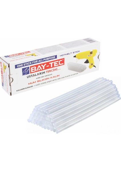 MK0442 Mum Silikon Çubuk Şeffaf Ince 7.3X300MM kg Ambalaj fiyatları