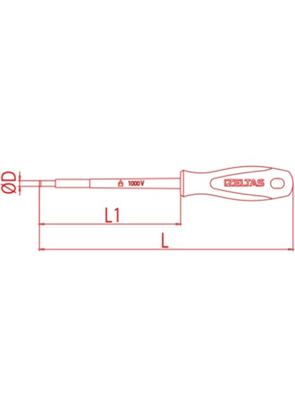 4140 1000V Izoleli Elektronikçi Düz Uçlu Tornavida 4X100 mm fiyatları