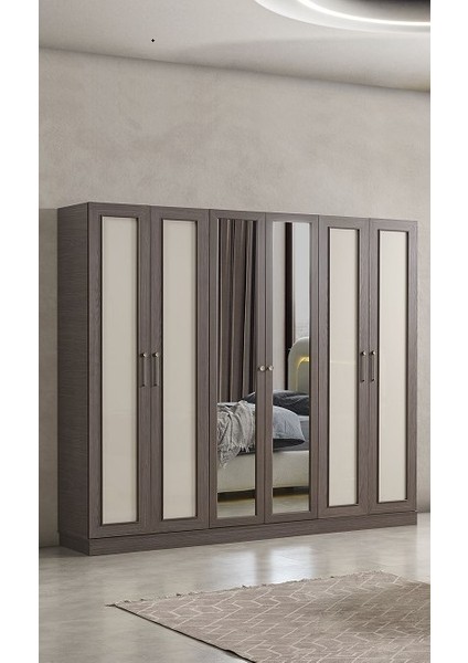 Piero Mdf 6 Kapaklı Dolap