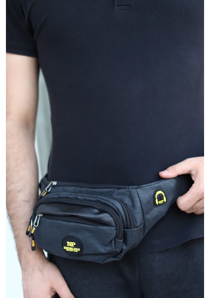 Unisex Keten Bel Çantası, Çapraz Kulaklık Çıkışlı, Şık ve Pratik Aksesuar fiyatları