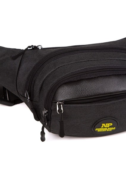 Unisex Keten Bel Çantası, Çapraz Kulaklık Çıkışlı, Şık ve Pratik Aksesuar