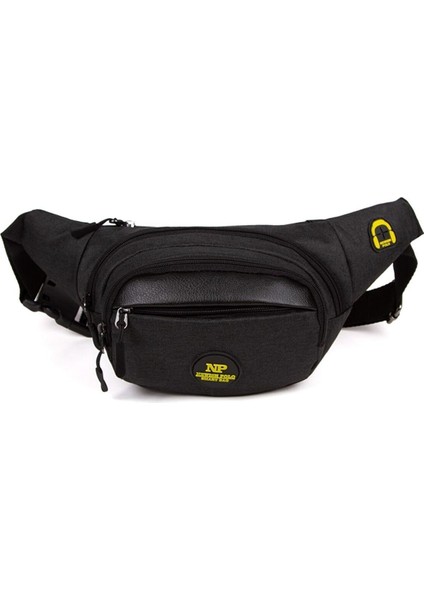 Unisex Keten Bel Çantası, Çapraz Kulaklık Çıkışlı, Şık ve Pratik Aksesuar