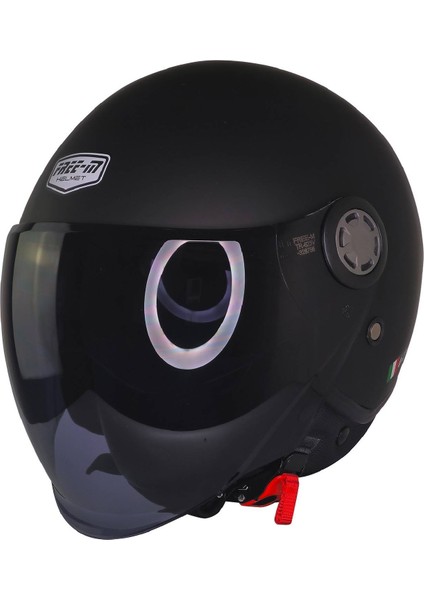 Motosiklet Yarım Kask Güneş Vizörlü Ece 22.06 Motor Kaskı Mat Black modelleri