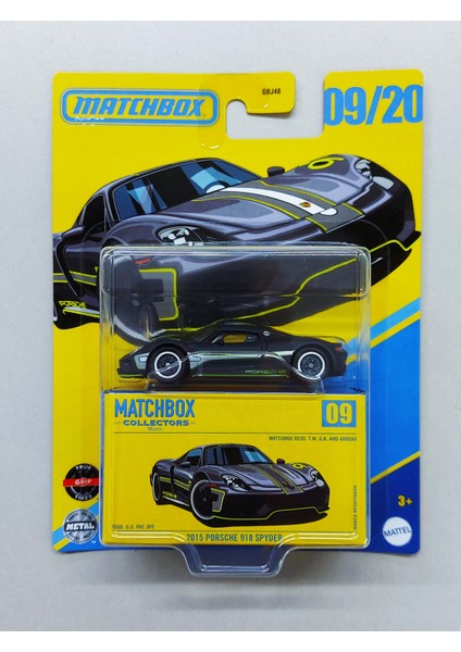 2015 Porsche 918 Spyder ( Matchbox Collectors ) Premium Model Araba