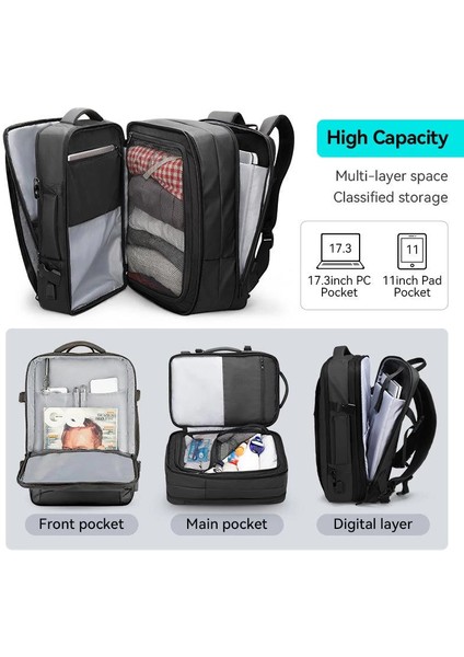 Expandos Laptop Sırt Çantası Genişletilebilir Iç Hacim Şarj Kiti MR9299_KR00 fırsatları