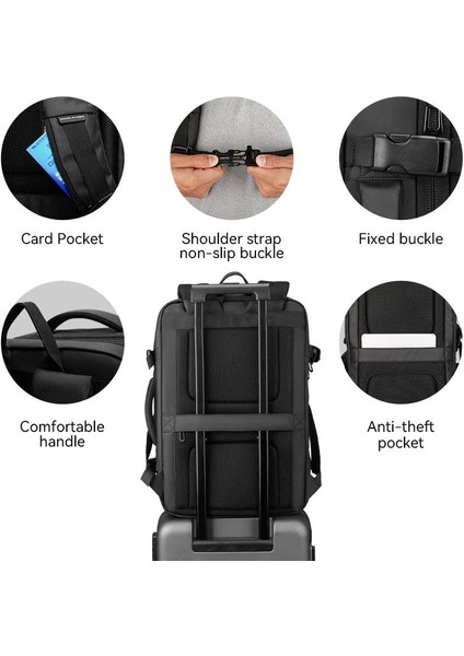 Expandos Laptop Sırt Çantası Genişletilebilir Iç Hacim Şarj Kiti MR9299_KR00 indirimleri