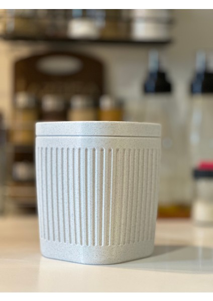 Çöp Kutusu V2 Masaüstü - Mutfak - Banyo - Açılır Kapanır - Mermer Beyaz - 15CM