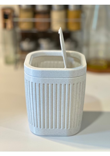 Çöp Kutusu V2 Masaüstü - Mutfak - Banyo - Açılır Kapanır - Mermer Beyaz - 15CM fiyatları