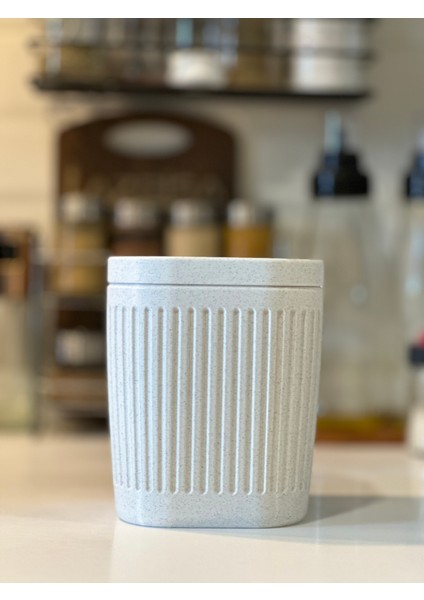 Çöp Kutusu V2 Masaüstü - Mutfak - Banyo - Açılır Kapanır - Mermer Beyaz - 15CM fırsatları