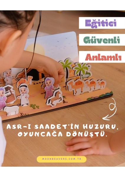Çocuklar Için Asrı Saadet Dönemini Tanıtan Eğitici Ahşap Set – Islam Tarihine Ilk Adım