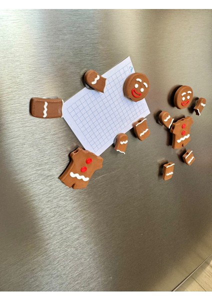 Kurabiye Adam Bölünebilir Magnet- Buz Dolabı Süsü- Buz Dolabı Not Tutucu- Dekoratif modelleri