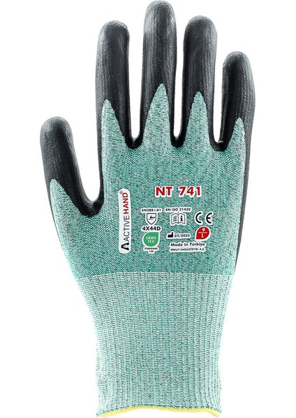 Nt 741 Gr/sy No:10 Köpük Nitril Kaplı Polyester Çift Iplik Kesilmeye Dayanıklı Eldiven