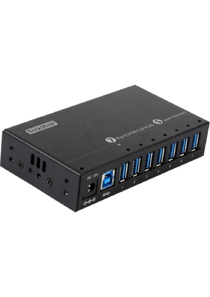 7 Portlu Süper Hızlı USB Şarj Veri Merkezi 12V 3A Çıkış Desteğiyle Güçlendirilmiş Metal Muhafazalı