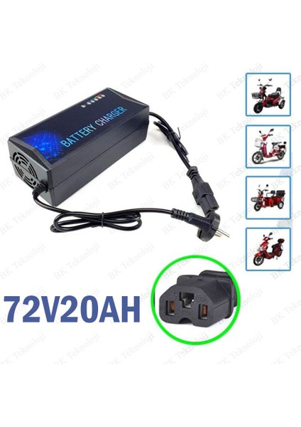 72V20AH 72 Volt 20 Amper Elektrikli Bisiklet Akü Şarj Cihazı fiyatları