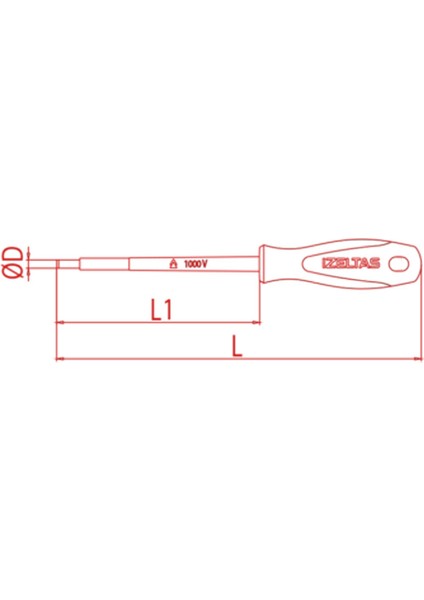 4145 1000V Izoleli Elektronikçi Yıldız Uçlu Tornavida 4.5X80 mm fiyatları