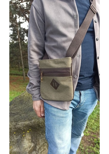 Yeşil Unisex Kanvas Bel Çantası, Şık ve Dayanıklı, Rahat Taşıma Için Ideal