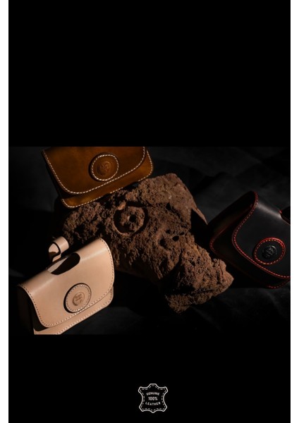 Kahverengi Gerçek Pull-Up Deri Kayış Uyumlu Küçük Yardımcı Çanta