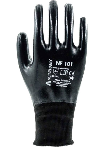 Nf 101 Sy/sy No:9 Tam Nitril Kaplı Polyester Eldiven