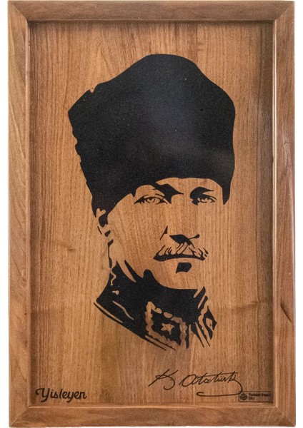 Oltu Taşı Işlemeli M. Kemal Atatürk Tablo