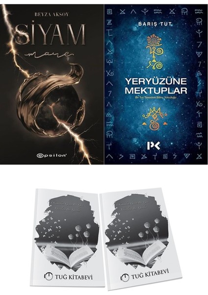 Yeryüzüne Mektuplar ve Epsilon Yayınevi Siyam 4 Mare Beyza Aksoy 2li Set + Hediyeli