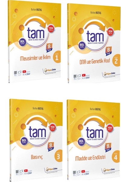 8.sınıf Fen Bilimleri Konu Fasikülleri Hiperzeka - 4 Kitap
