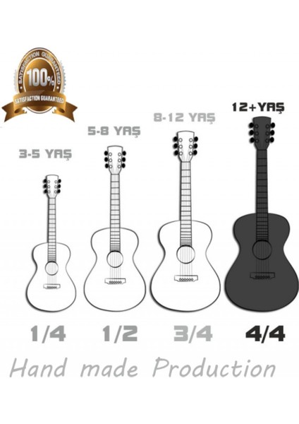 Mcg Tam Boy Klasik Gitar Siyah-Black fırsatları