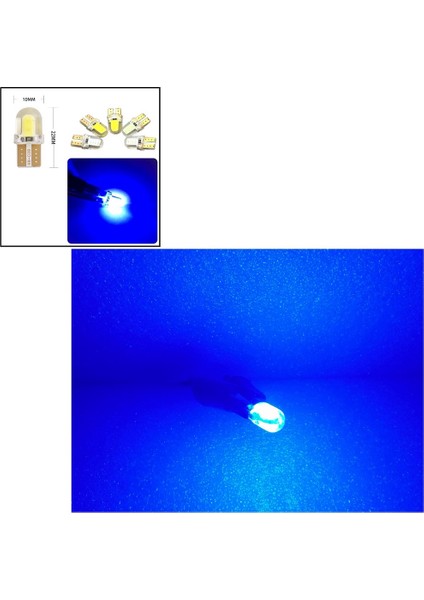( 5 x Adet ) 1 Set LED T10 Dipsiz Ampul 12V Sılıcon Canbus Smd LED Silika Blue (Dipsiz Ampul Silikon LED Mavi) fiyatları