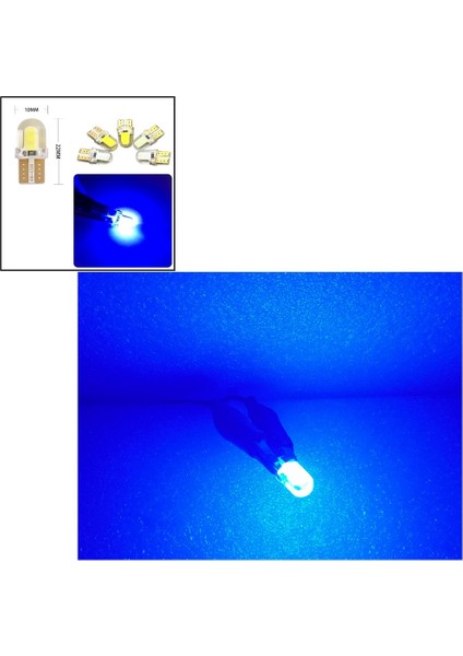 ( 5 x Adet ) 1 Set LED T10 Dipsiz Ampul 12V Sılıcon Canbus Smd LED Silika Blue (Dipsiz Ampul Silikon LED Mavi) fırsatları