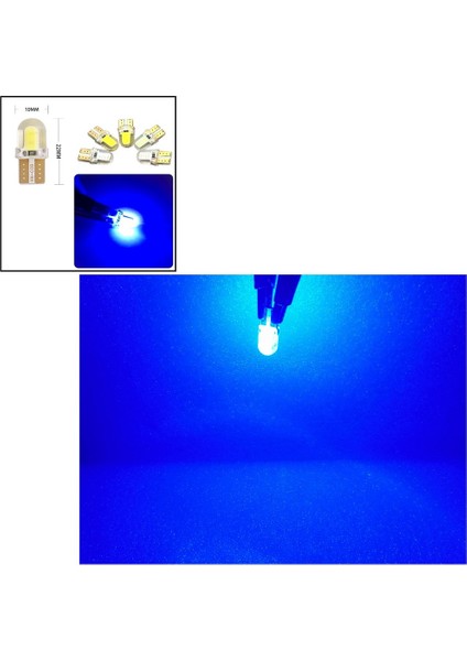 ( 5 x Adet ) 1 Set LED T10 Dipsiz Ampul 12V Sılıcon Canbus Smd LED Silika Blue (Dipsiz Ampul Silikon LED Mavi) indirimleri