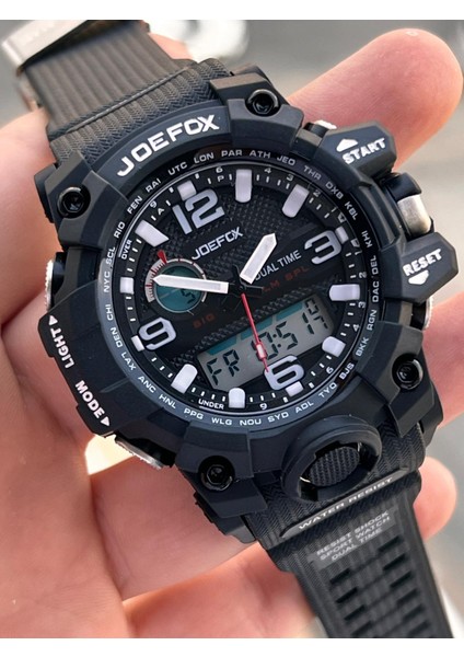 Digital ve Analog 2 Yıl Garantili Kronmetre+Takvim+Alarm+Aydınlatma Erkek Kol Saati JOE.BK15 fiyatları