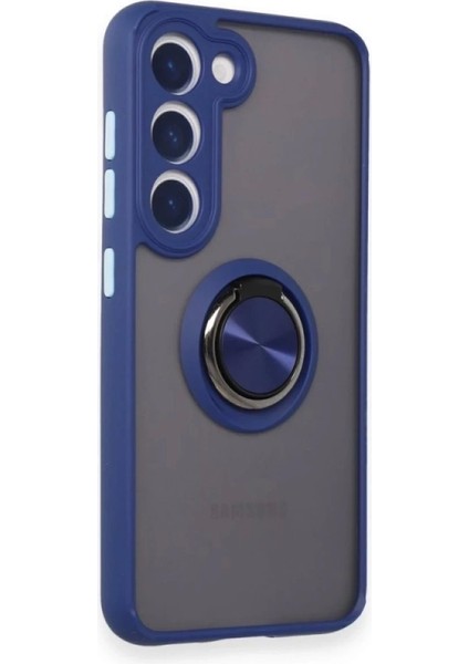 Samsung Galaxy M15 Kılıf Montreal Yüzüklü Silikon Kapak - Lacivert fiyatları