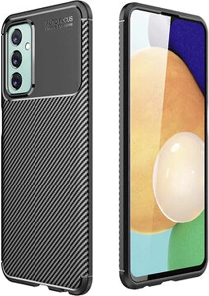 Samsung Galaxy M23 Kılıf Auto Focus Karbon Kapak - Siyah
