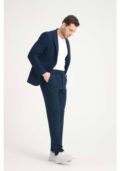 Erkek Takım Elbise Slim Fit En Boy Likra