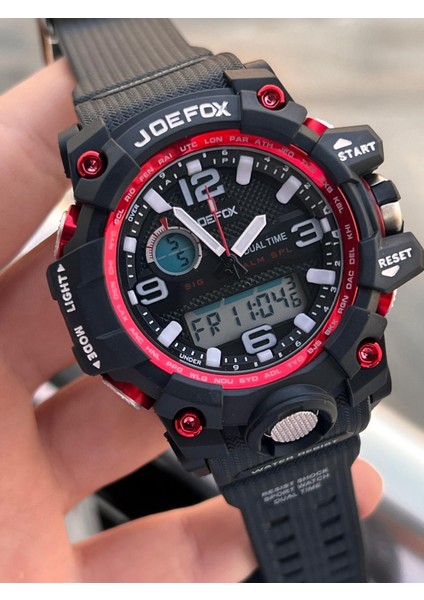 Digital ve Analog 2 Yıl Garantili Kronmetre+Takvim+Alarm+Aydınlatma Erkek Kol Saati JOE.BK16 fiyatları