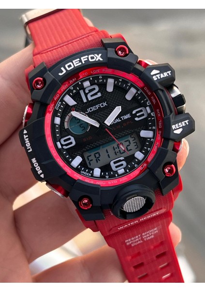 Digital ve Analog 2 Yıl Garantili Kronmetre+Takvim+Alarm+Aydınlatma Erkek Kol Saati JOE.BK18 fiyatları