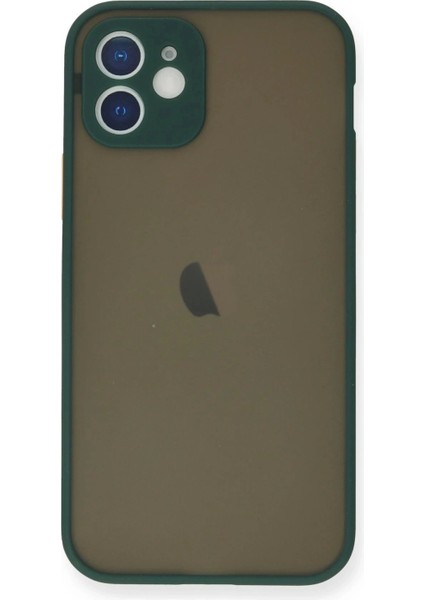 iPhone 12 Mini Kılıf Montreal Silikon Kapak - Yeşil
