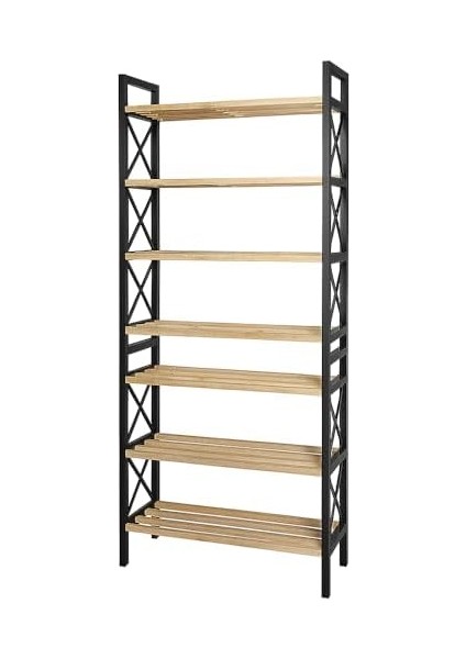 8 Katlı Çok Amaçlı Raf Ayakkabılık - 47X18X127 Cm, Mdf ve Plastik Malzeme, Kolay Kurulum Qr Kodlu, Modern ve Dekoratif Düzenleyici Dolap Ünitesi, Siyah fiyatları